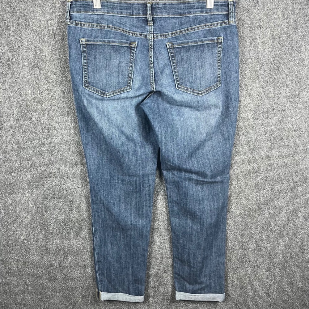 Gap Sexy Boyfriend Fit Jeans Womens 10/30R Blue Medium Wash Cuffed Denim Pants - Picture 2 of 9